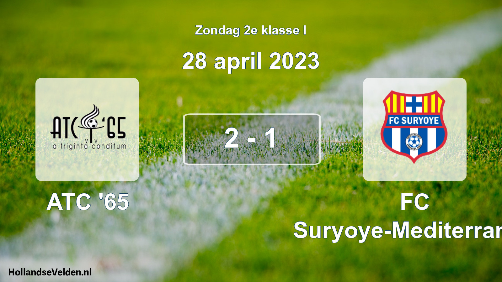 Total number of matches played: ATC '65 - FC Suryoye-Mediterraneo 2 - 1 (28 April 2023)