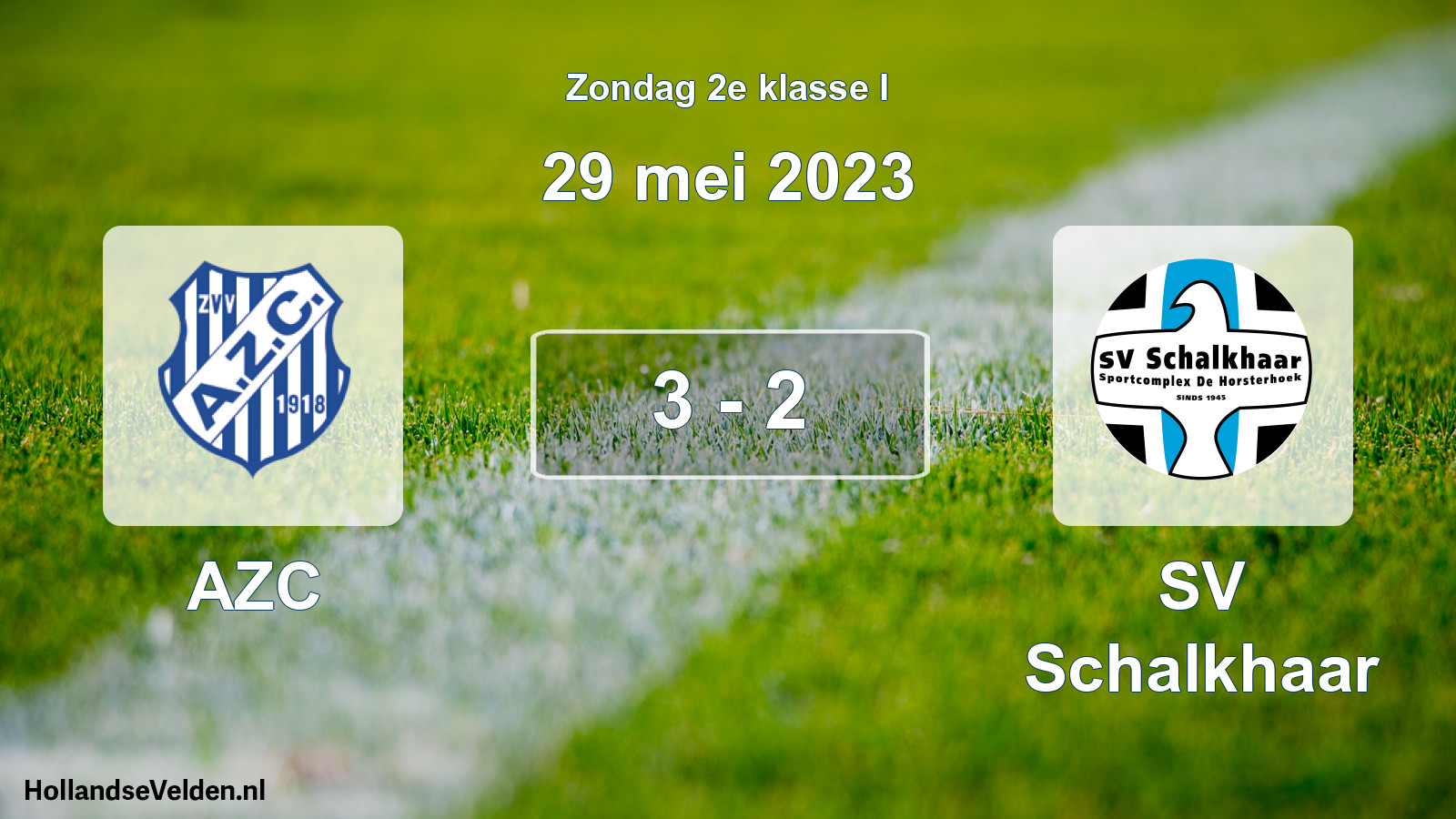 Total number of matches played: AZC - SV Schalkhaar 3 - 2 (29 May 2023)