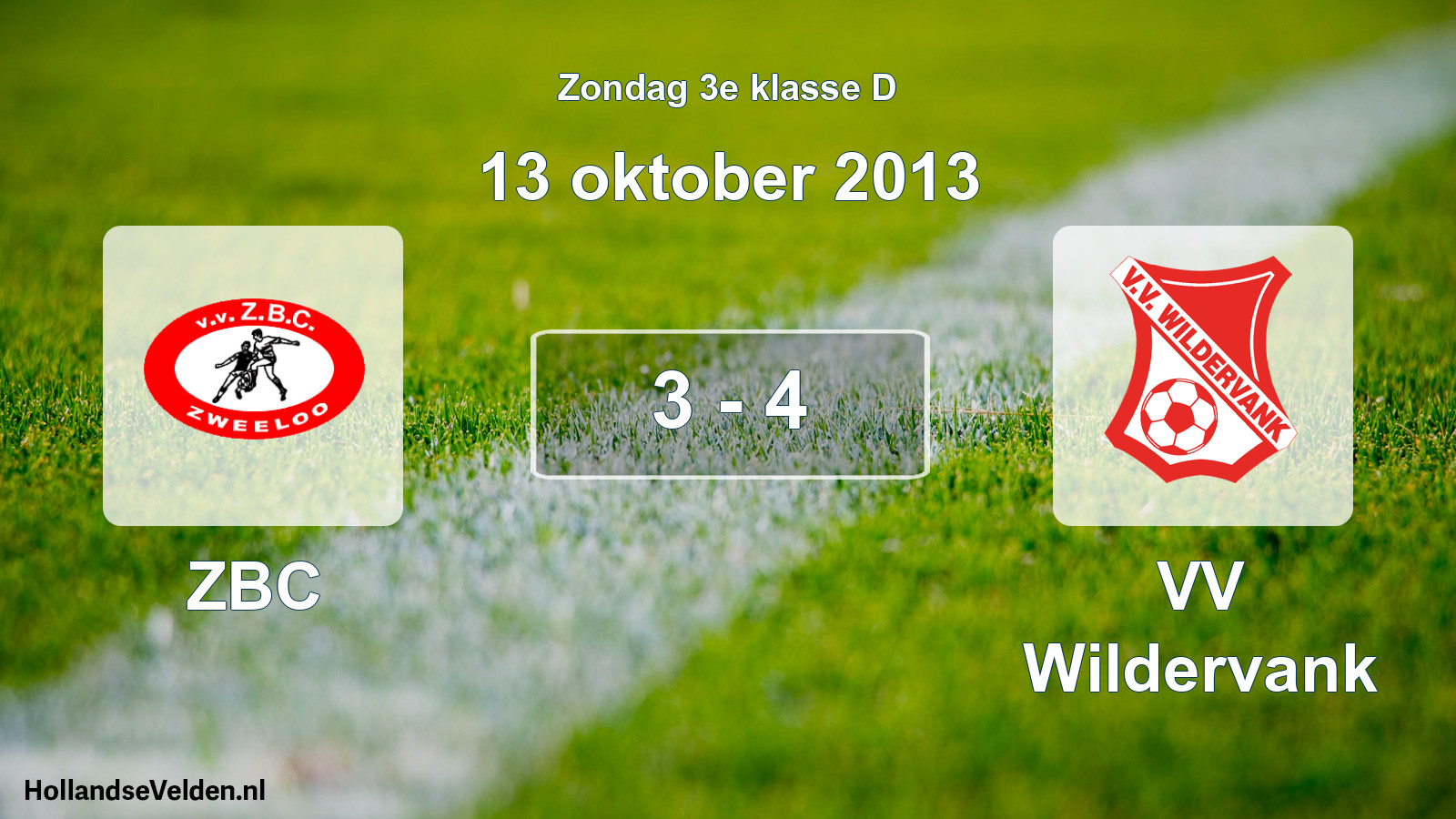 Total number of matches played: ZBC - VV Wildervank 3 - 4 (13 October 2013)