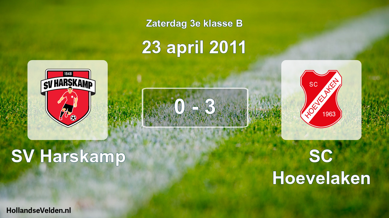 Total number of matches played: SV Harskamp - SC Hoevelaken 0 - 3 (23 April 2011)