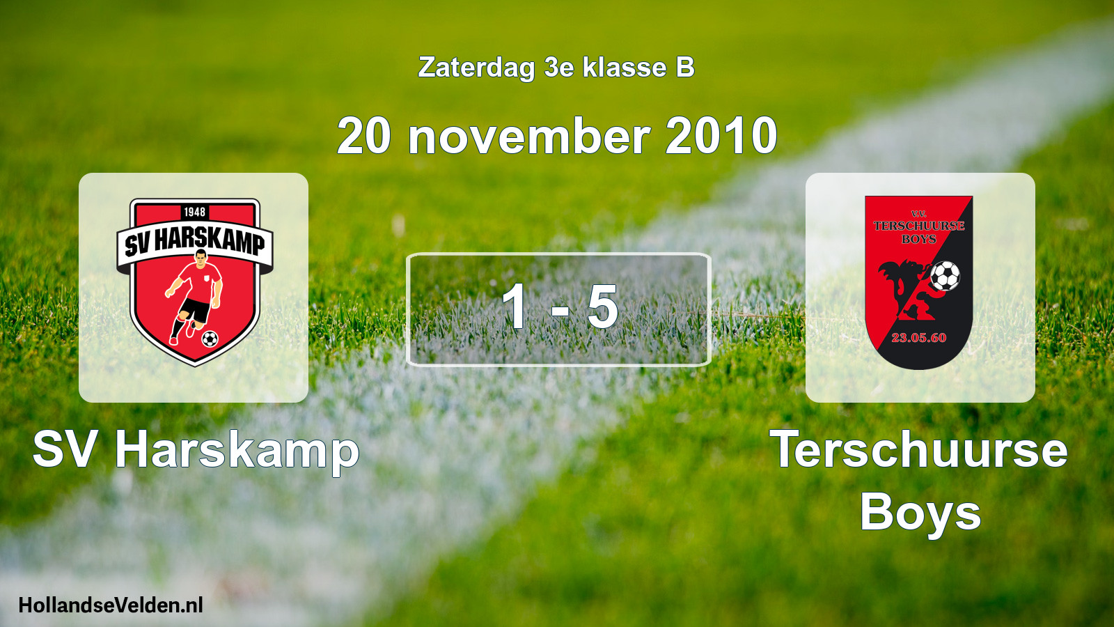 Total number of matches played: SV Harskamp - Terschuurse Boys 1 - 5 (20 November 2010)