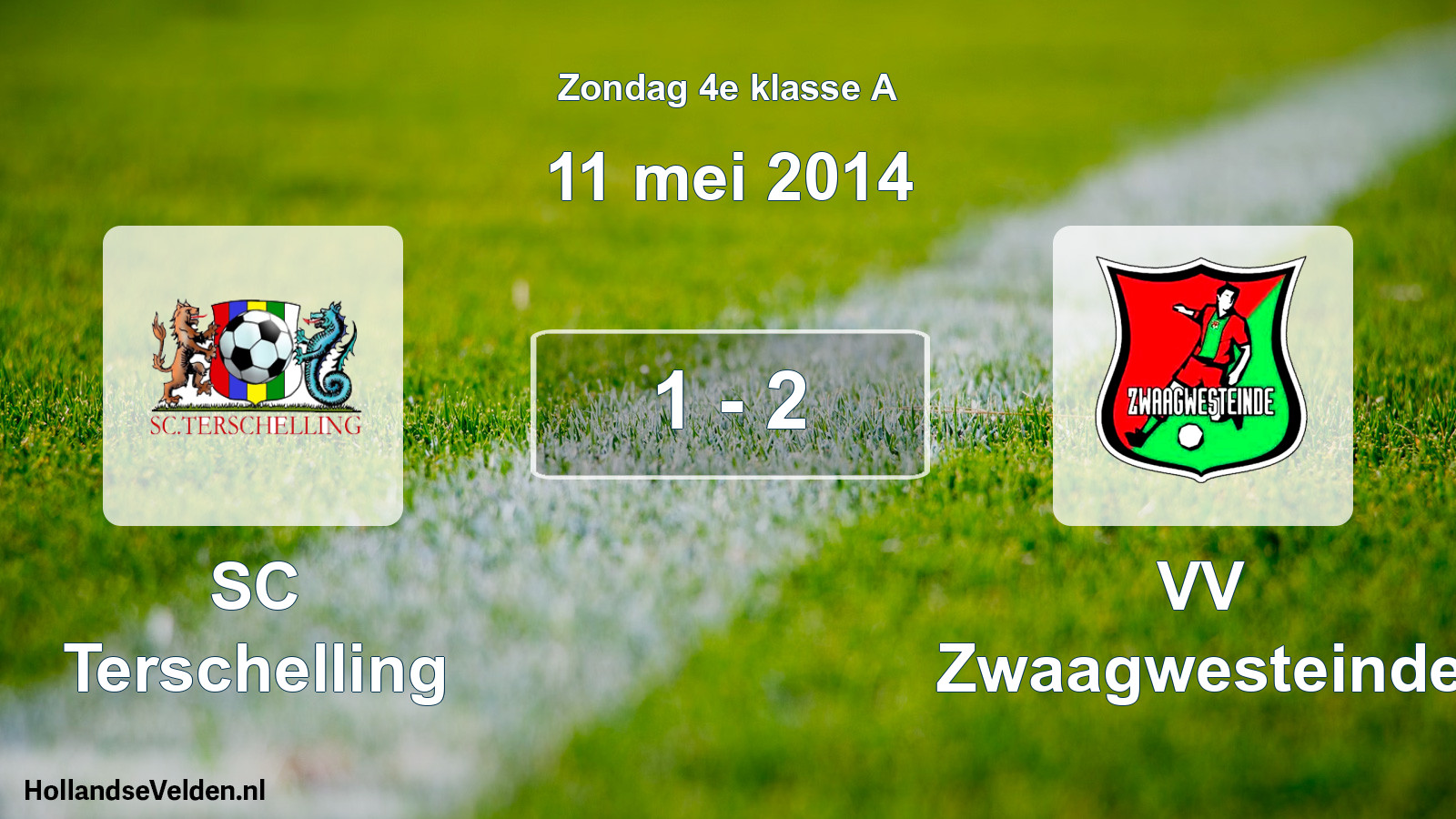 Total number of matches played: SC Terschelling - VV Zwaagwesteinde 1 - 2 (11 May 2014)