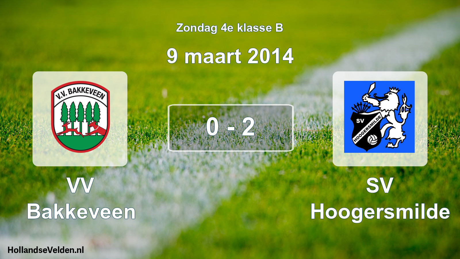 Total number of matches played: VV Bakkeveen - SV Hoogersmilde 0 - 2 (9 March 2014)