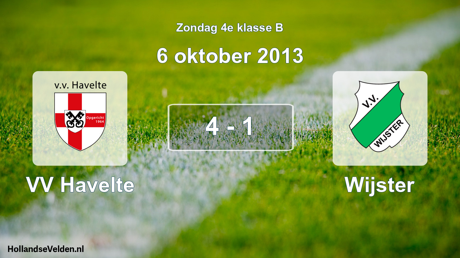 Total number of matches played: VV Havelte - Wijster 4 - 1 (6 October 2013)