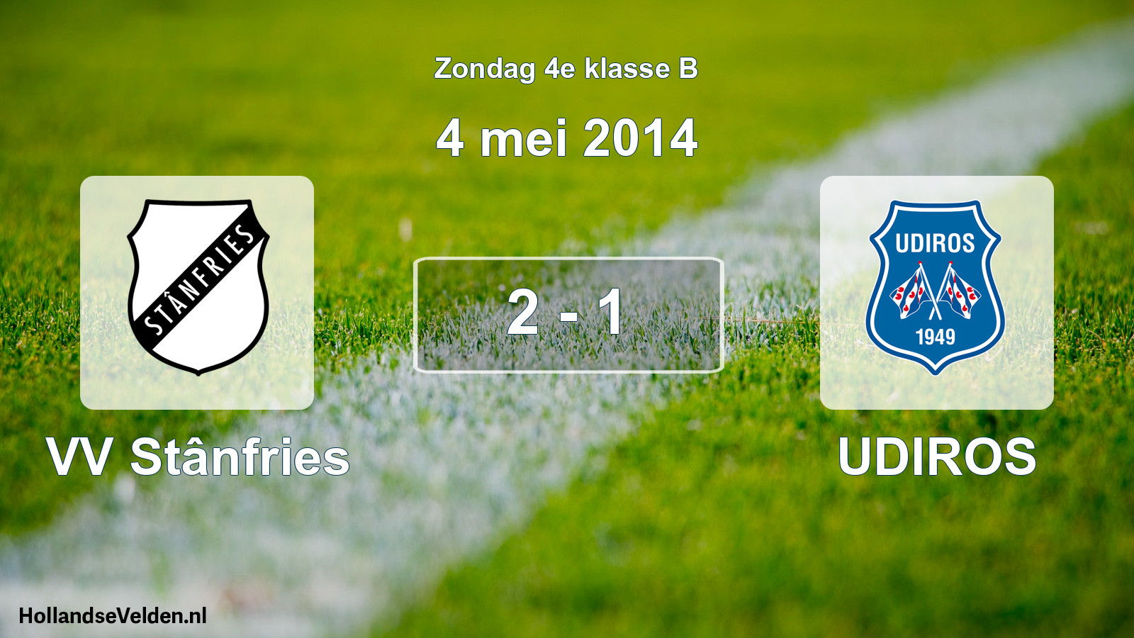 Total number of matches played: VV Stânfries - UDIROS 2 - 1 (4 May 2014)