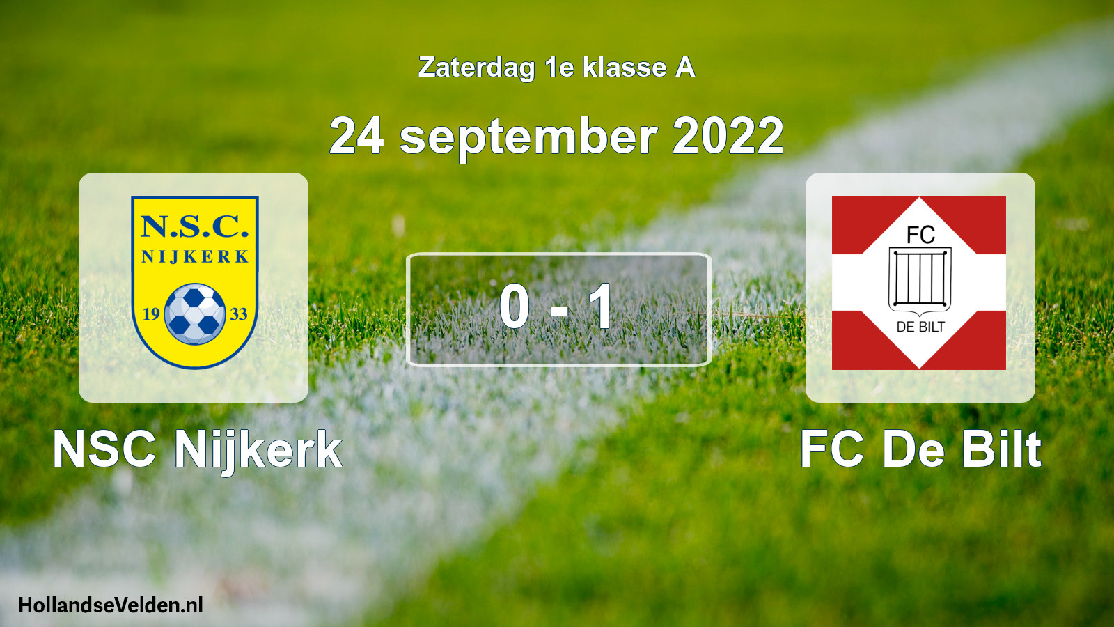 Total number of matches played: NSC Nijkerk - FC De Bilt 0 - 1 (24 September 2022)