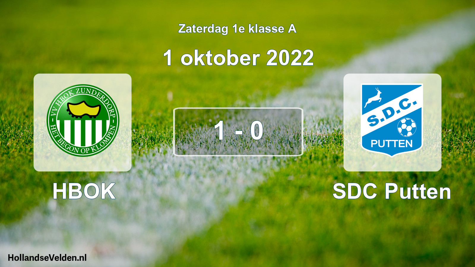 Total number of matches played: HBOK - SDC Putten 1 - 0 (1 October 2022)