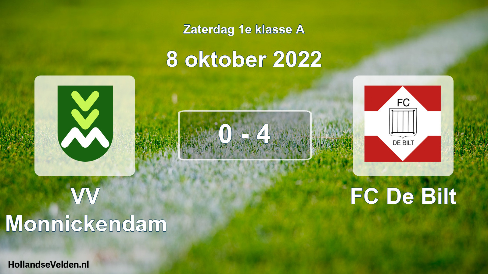 Total number of matches played: VV Monnickendam - FC De Bilt 0 - 4 (8 October 2022)