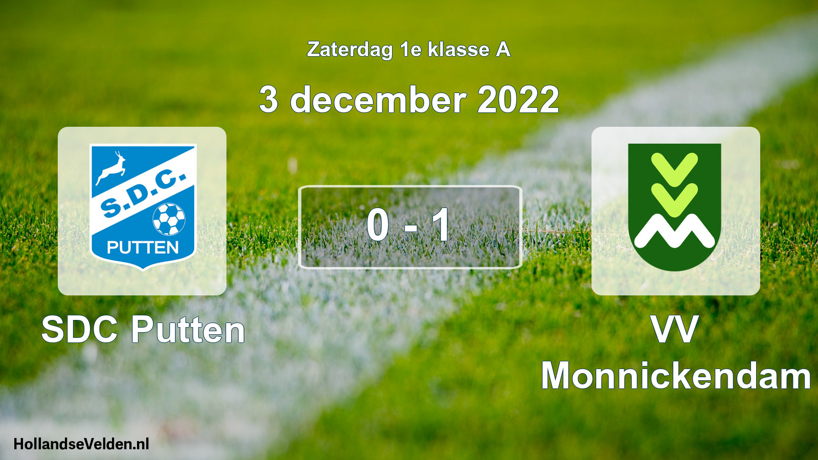 Total number of matches played: SDC Putten - VV Monnickendam 0 - 1 (3 December 2022)