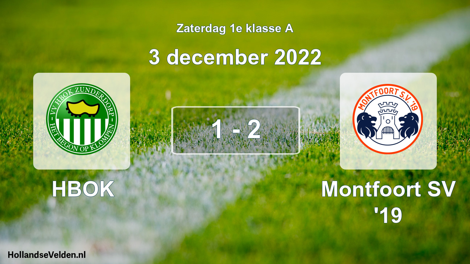 Total number of matches played: HBOK - Montfoort SV '19 1 - 2 (3 December 2022)