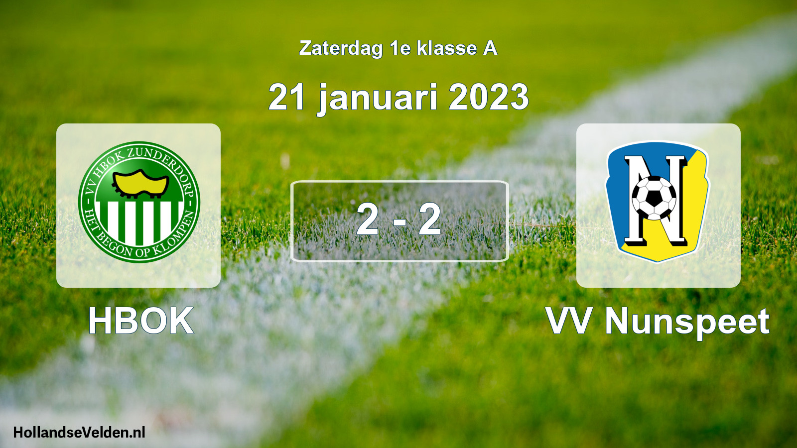 Total number of matches played: HBOK - VV Nunspeet 2 - 2 (21 January 2023)