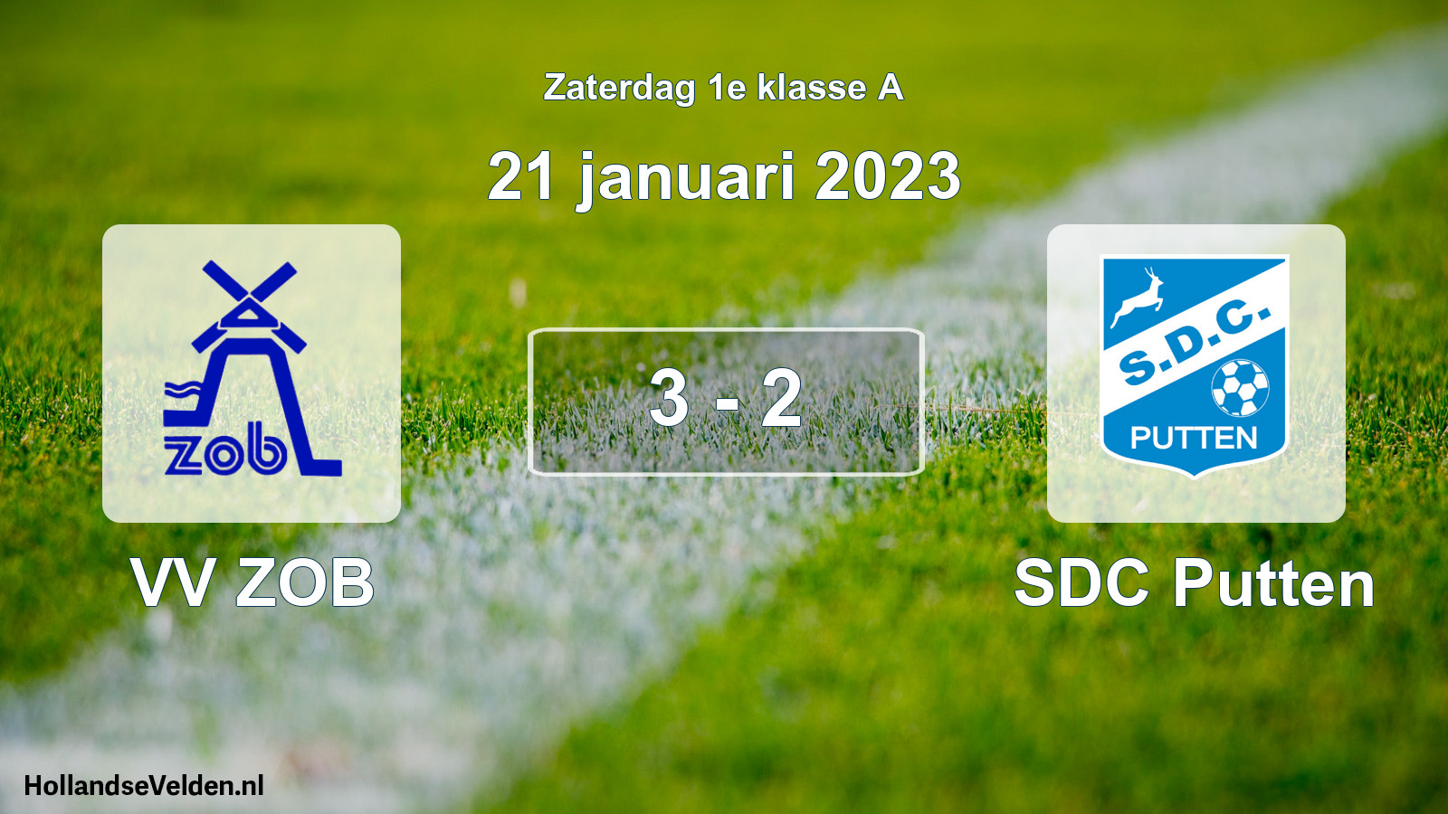 Total number of matches played: VV ZOB - SDC Putten 3 - 2 (21 January 2023)