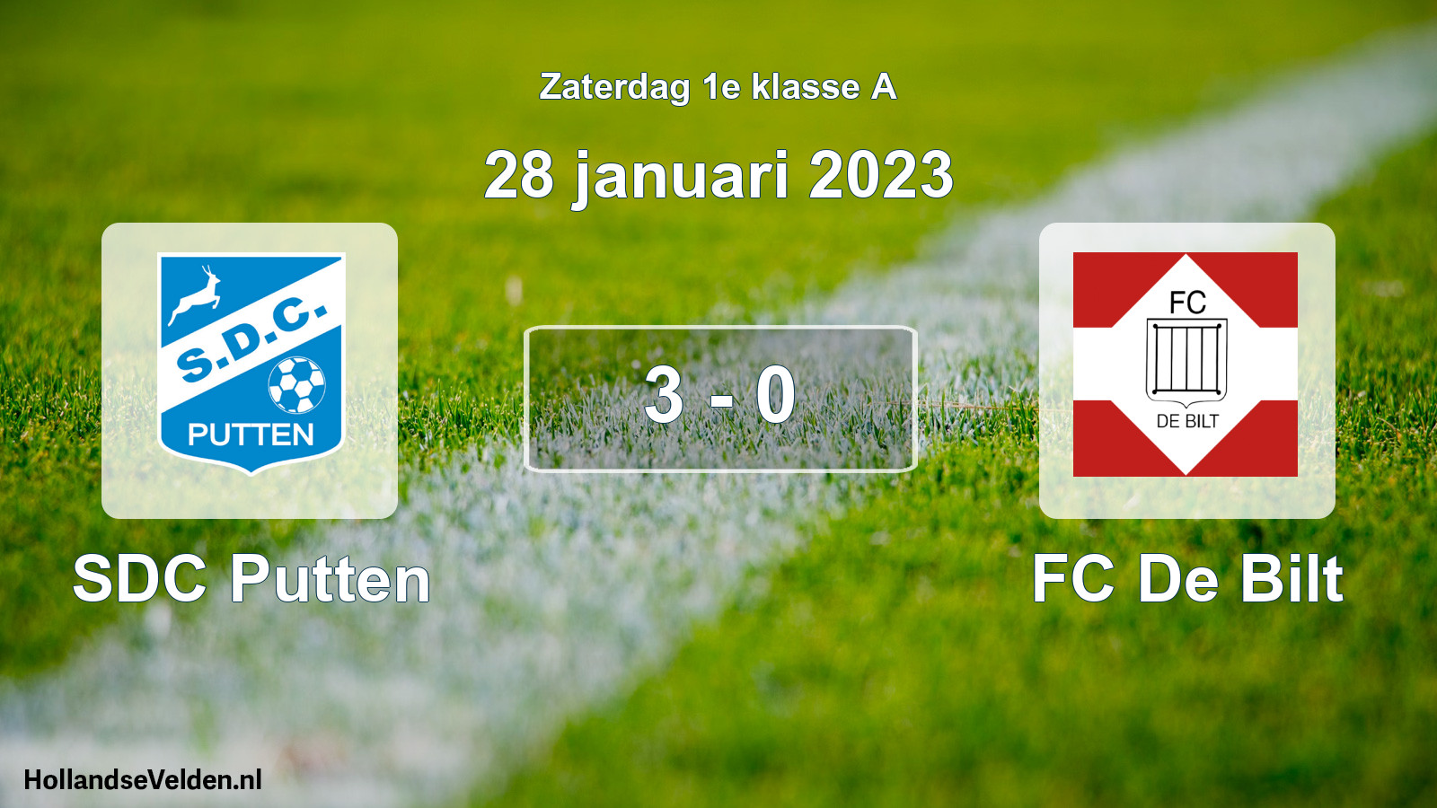 Total number of matches played: SDC Putten - FC De Bilt 3 - 0 (28 January 2023)