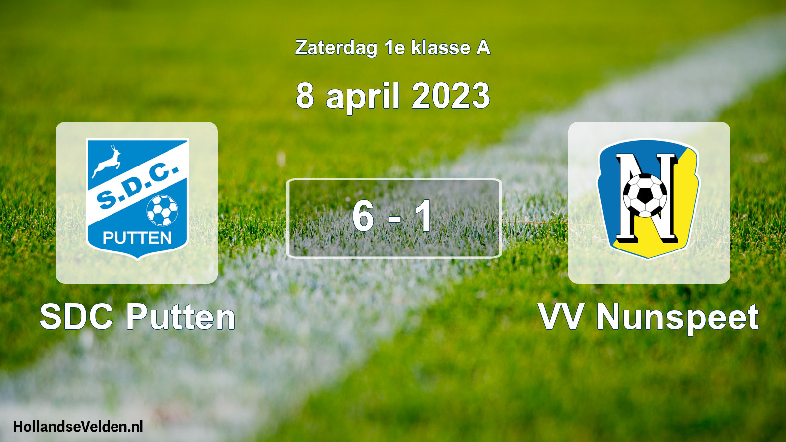 Total number of matches played: SDC Putten - VV Nunspeet 6 - 1 (8 April 2023)