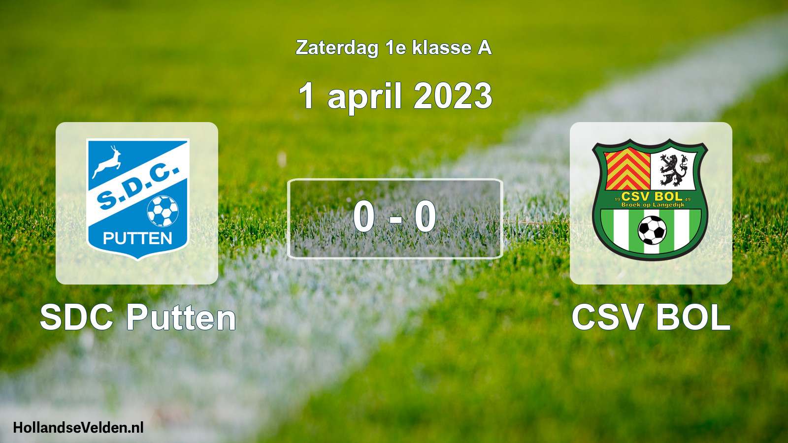 Total number of matches played: SDC Putten - CSV BOL 0 - 0 (1 April 2023)