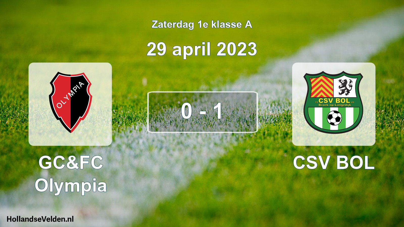 Total number of matches played: GC&FC Olympia - CSV BOL 0 - 1 (29 April 2023)
