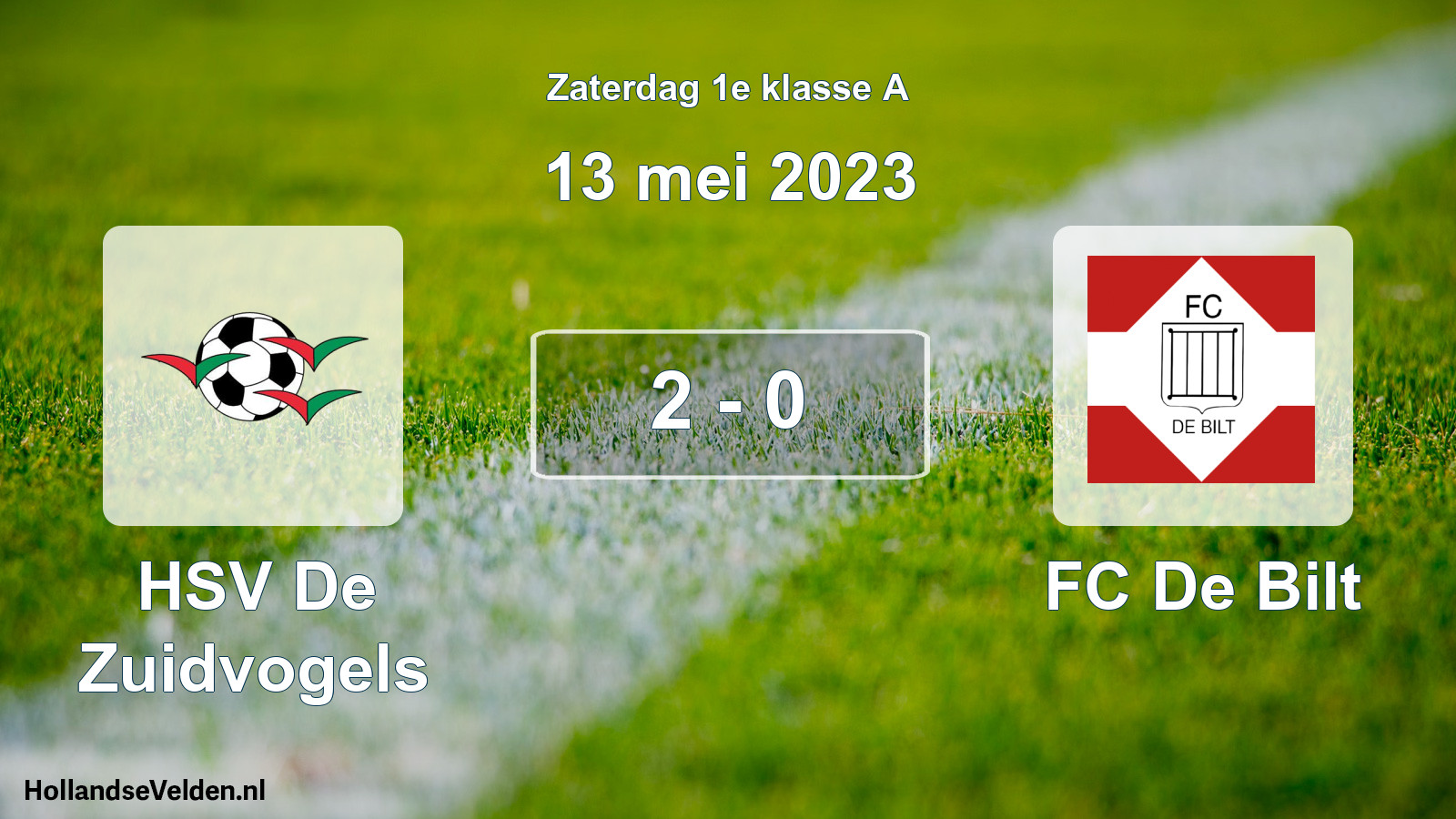 Total number of matches played: HSV De Zuidvogels - FC De Bilt 2 - 0 (13 May 2023)