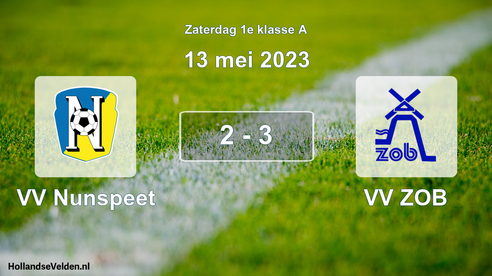 Total number of matches played: VV Nunspeet - VV ZOB 2 - 3 (13 May 2023)