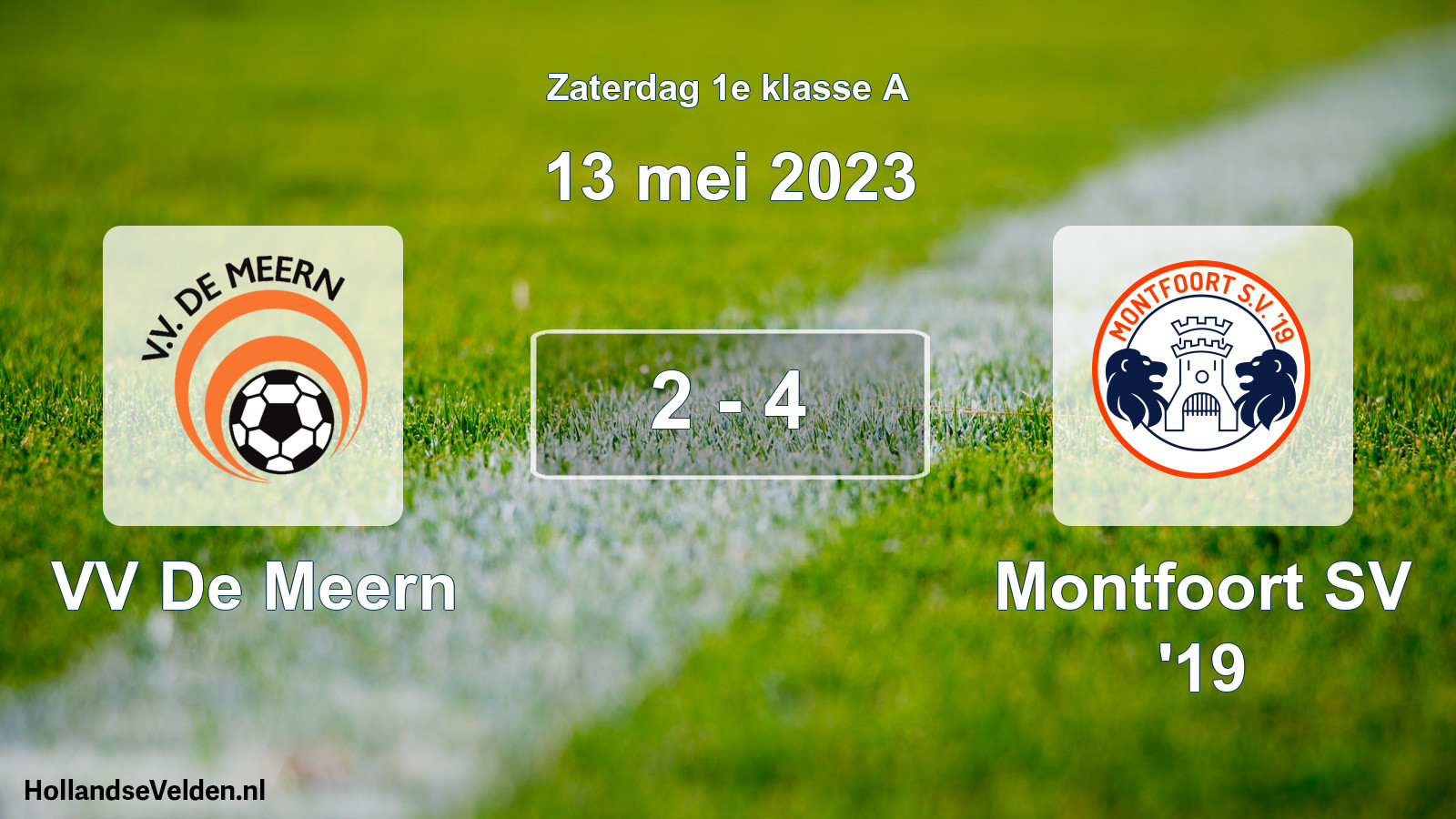 Total number of matches played: VV De Meern - Montfoort SV '19 2 - 4 (13 May 2023)