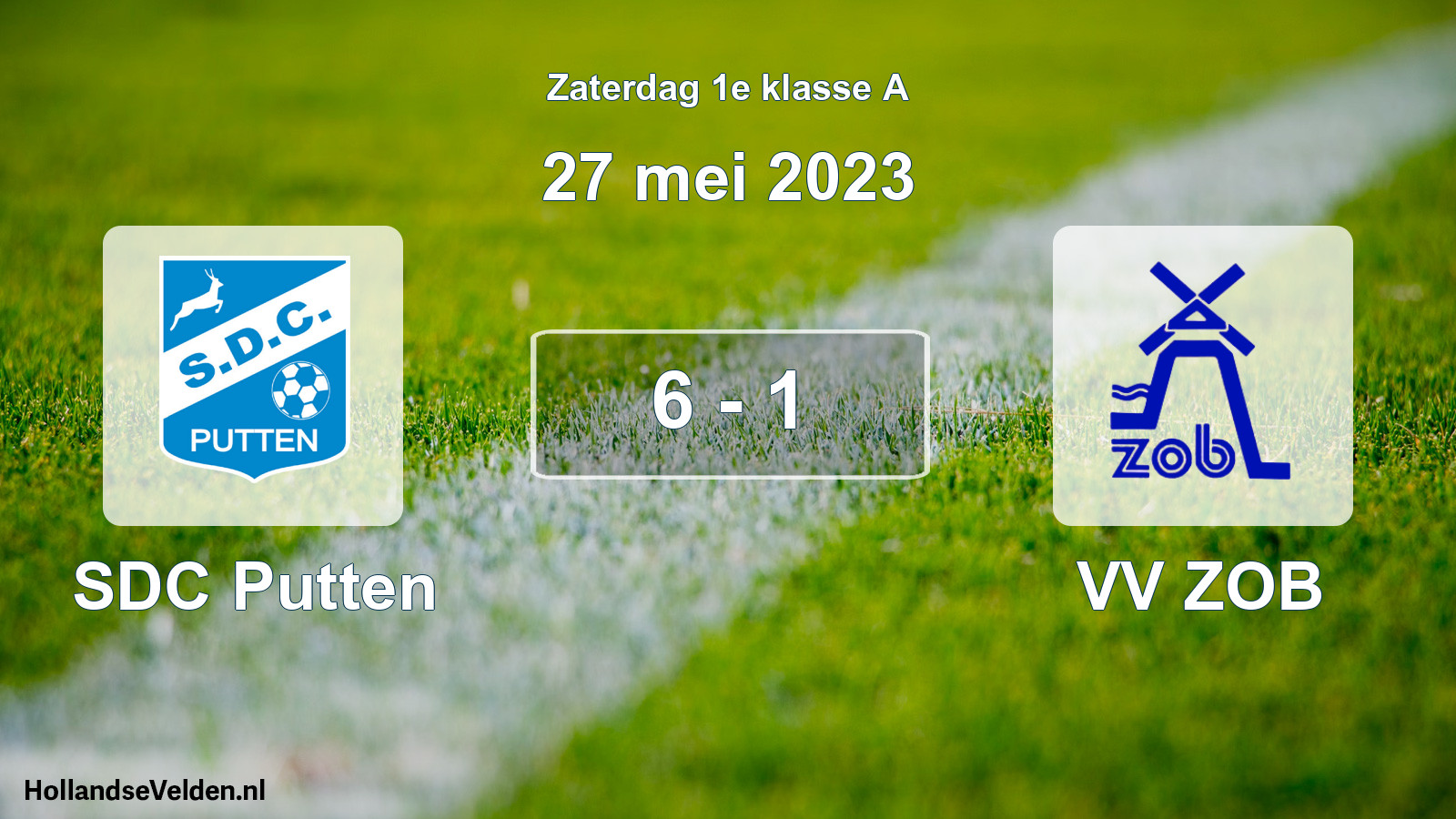 Total number of matches played: SDC Putten - VV ZOB 6 - 1 (27 May 2023)