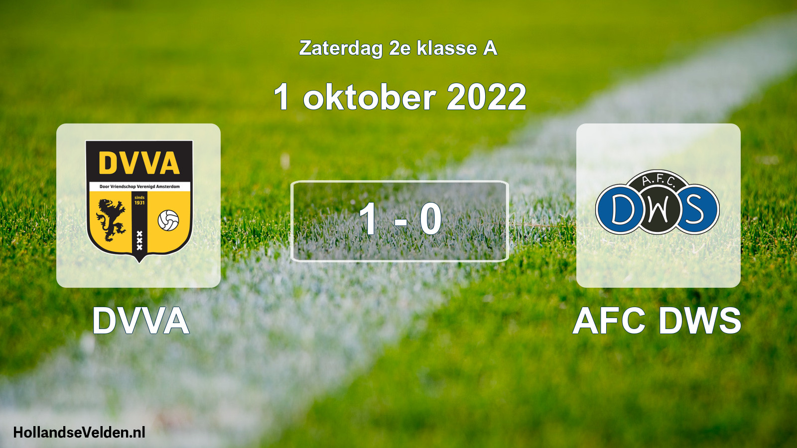 Total number of matches played: DVVA - AFC DWS 1 - 0 (1 October 2022)
