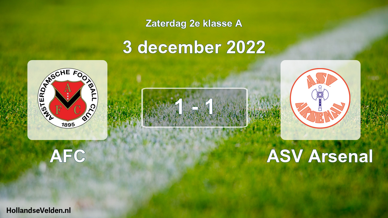 Total number of matches played: AFC - ASV Arsenal 1 - 1 (3 December 2022)
