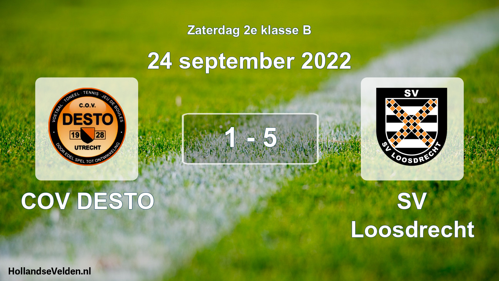 Total number of matches played: COV DESTO - SV Loosdrecht 1 - 5 (24 September 2022)