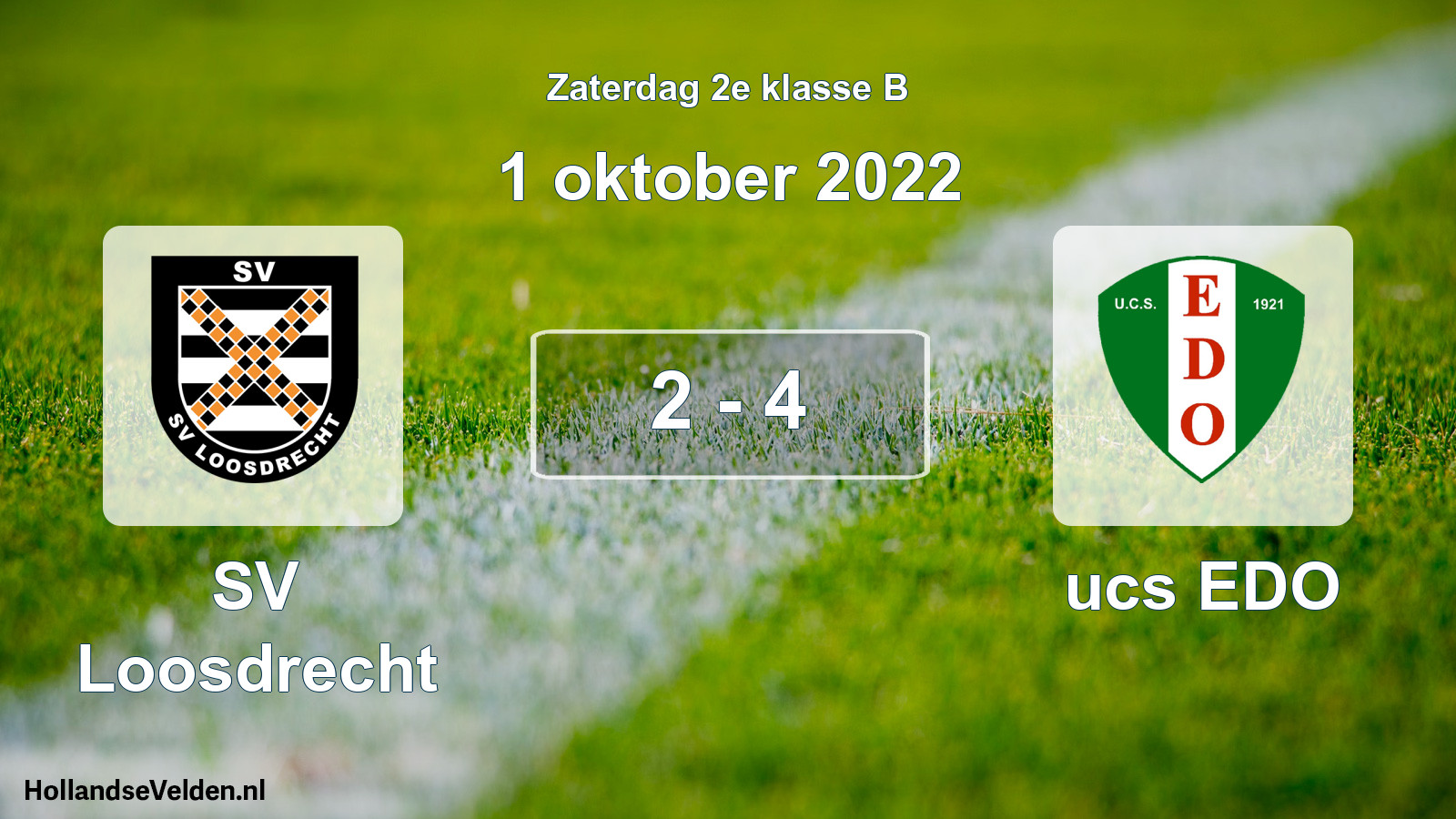 Total number of matches played: SV Loosdrecht - ucs EDO 2 - 4 (1 October 2022)