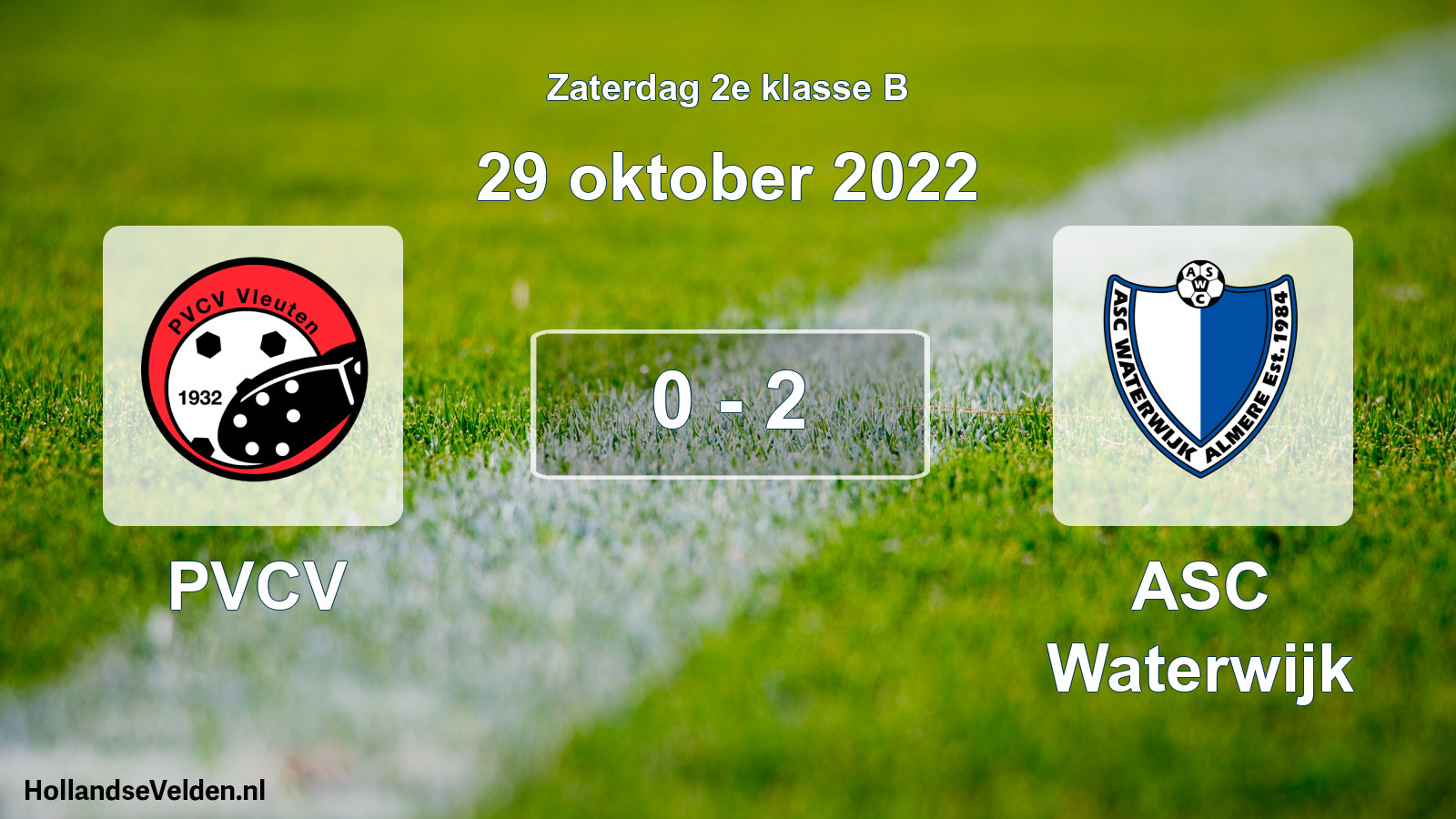 Total number of matches played: PVCV - ASC Waterwijk 0 - 2 (29 October 2022)