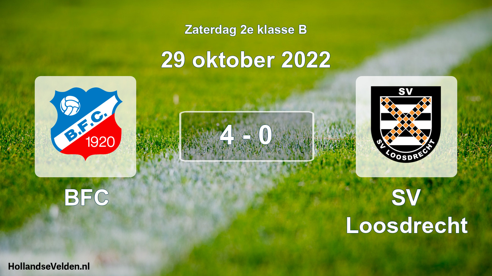 Total number of matches played: BFC - SV Loosdrecht 4 - 0 (29 October 2022)