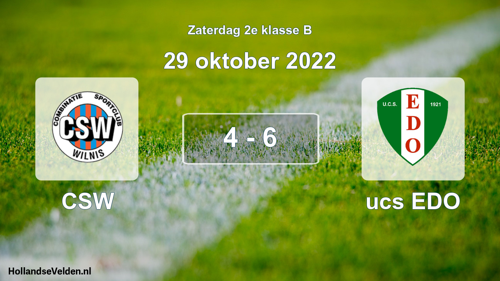 Total number of matches played: CSW - ucs EDO 4 - 6 (29 October 2022)