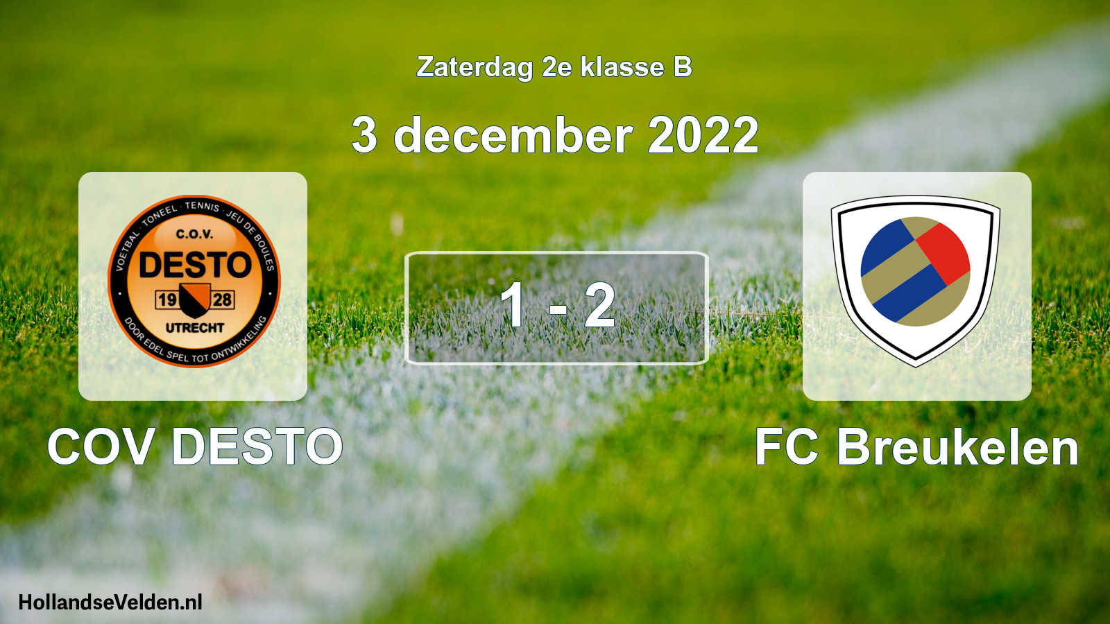Total number of matches played: COV DESTO - FC Breukelen 1 - 2 (3 December 2022)