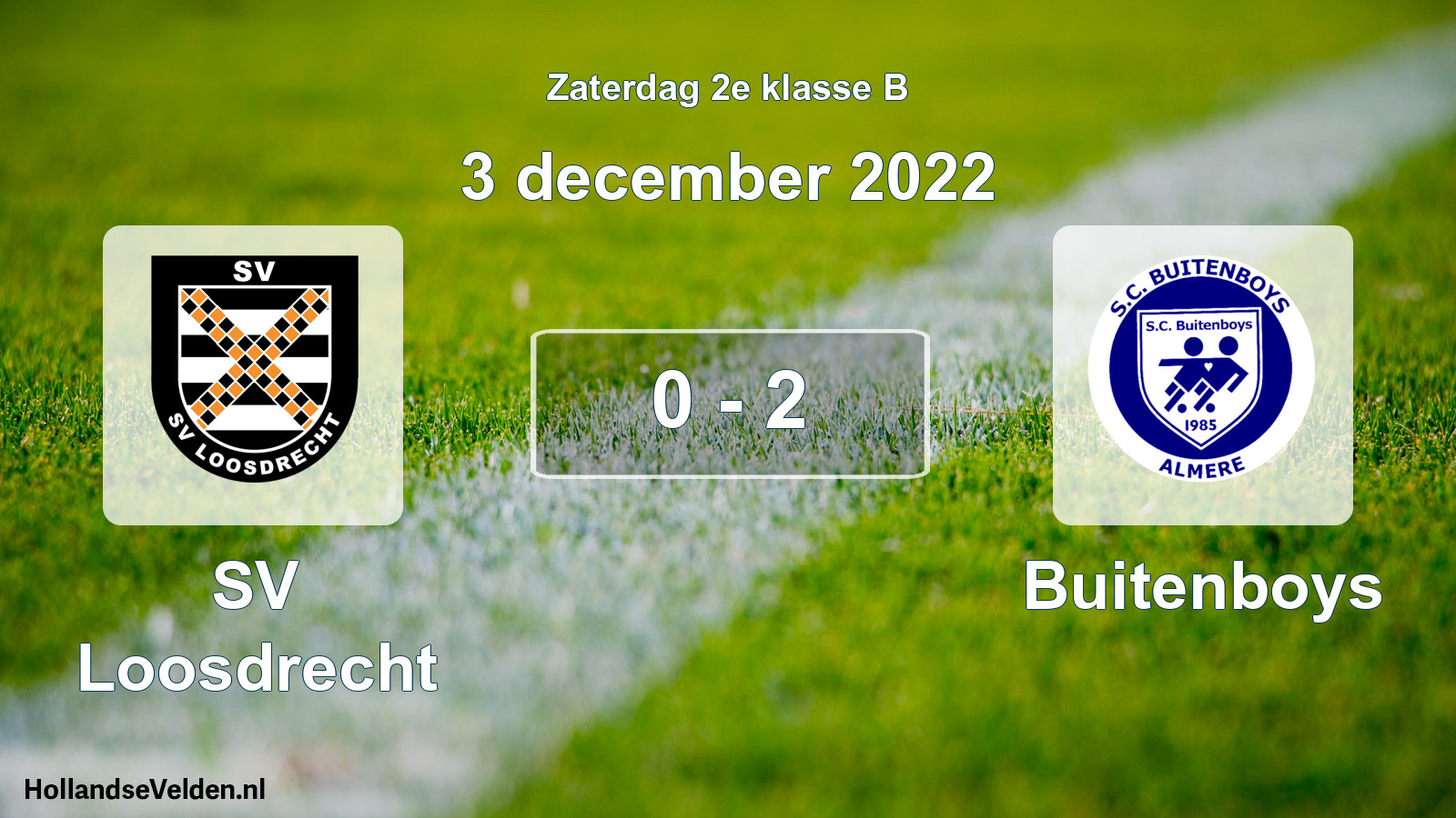 Total number of matches played: SV Loosdrecht - Buitenboys 0 - 2 (3 December 2022)