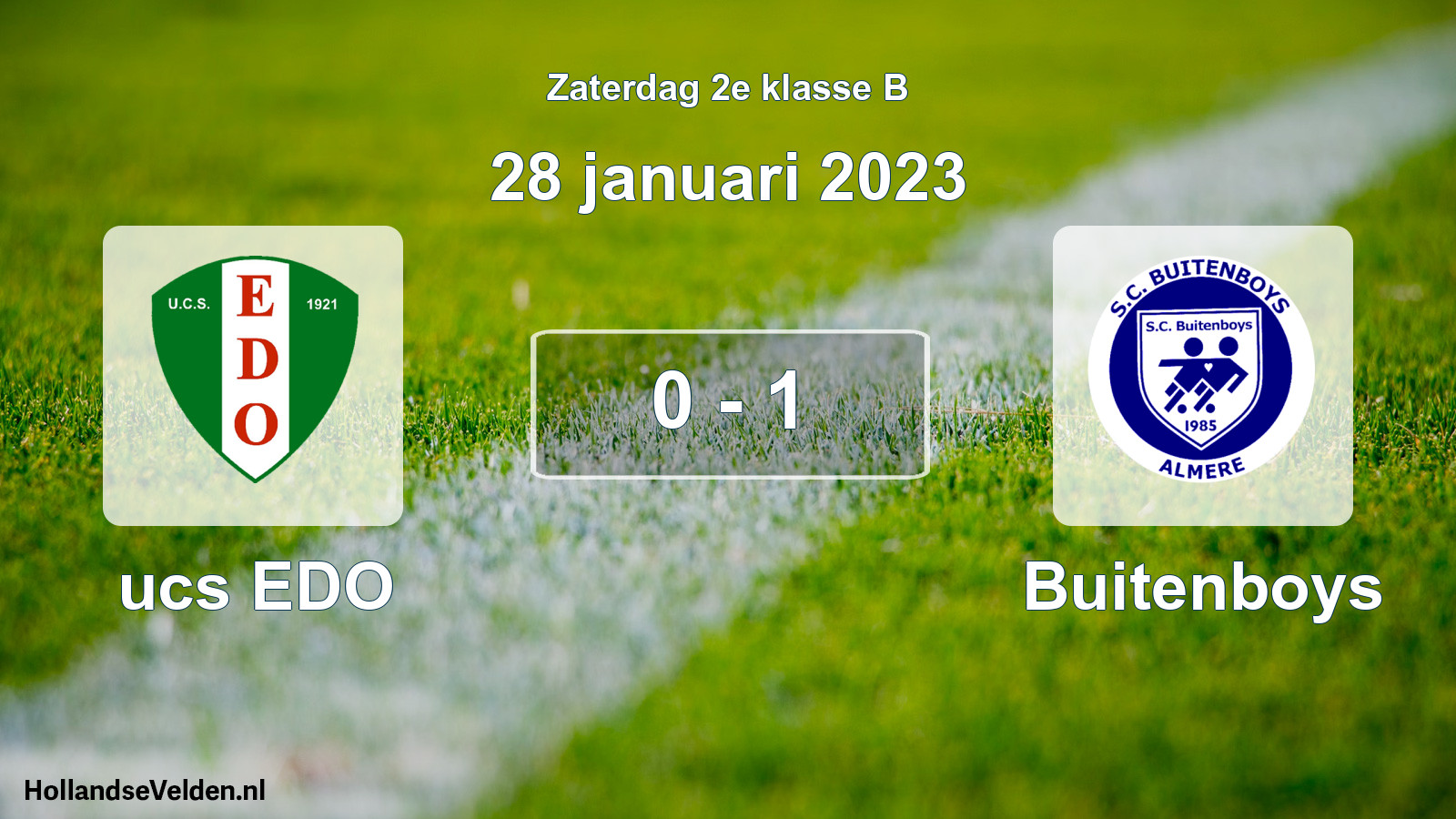 Total number of matches played: ucs EDO - Buitenboys 0 - 1 (28 January 2023)