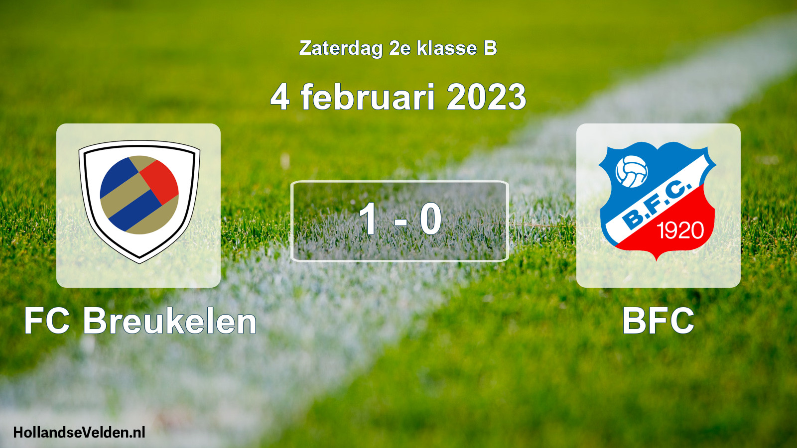 Total number of matches played: FC Breukelen - BFC 1 - 0 (4 February 2023)
