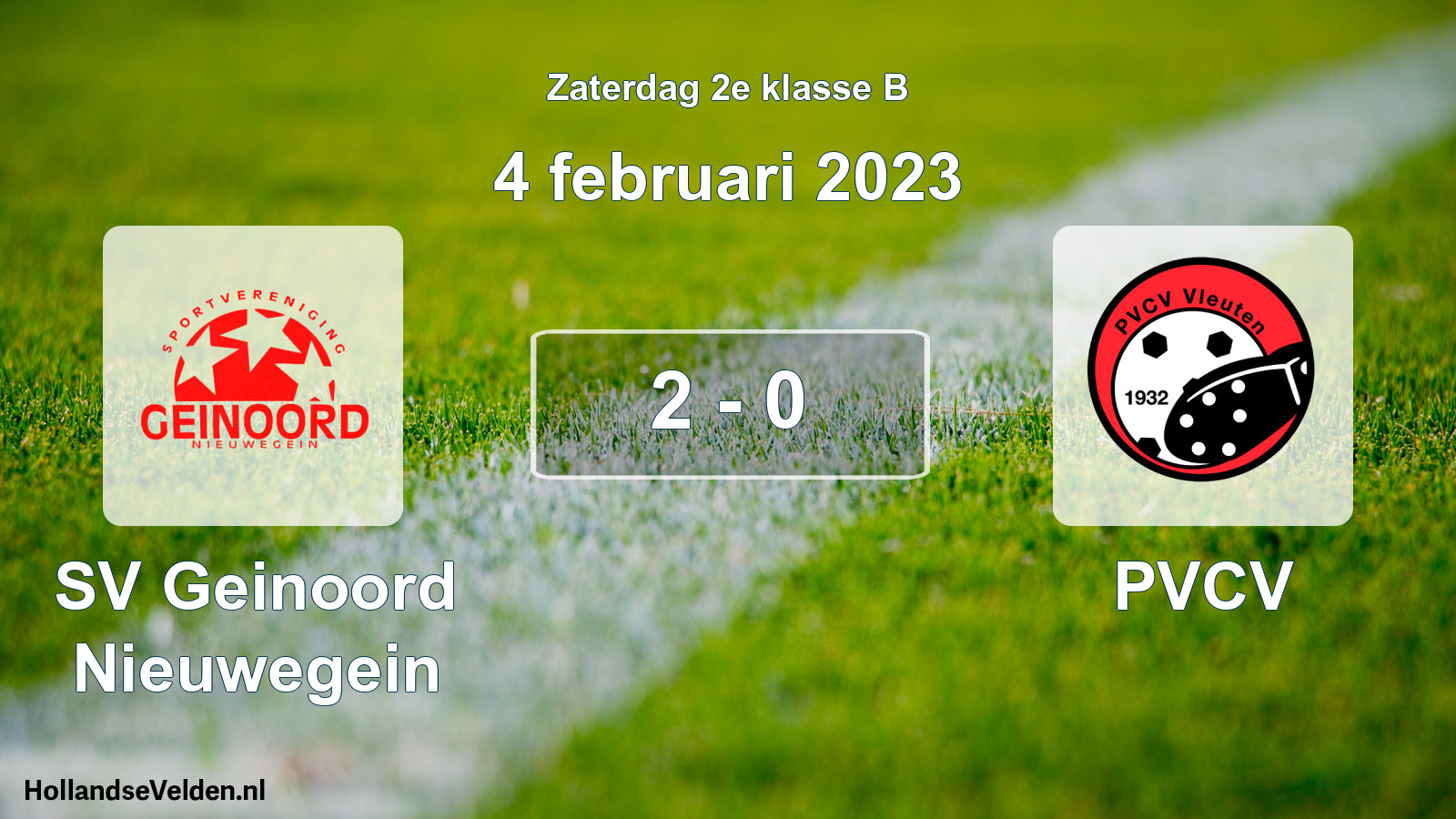 Total number of matches played: SV Geinoord Nieuwegein - PVCV 2 - 0 (4 February 2023)