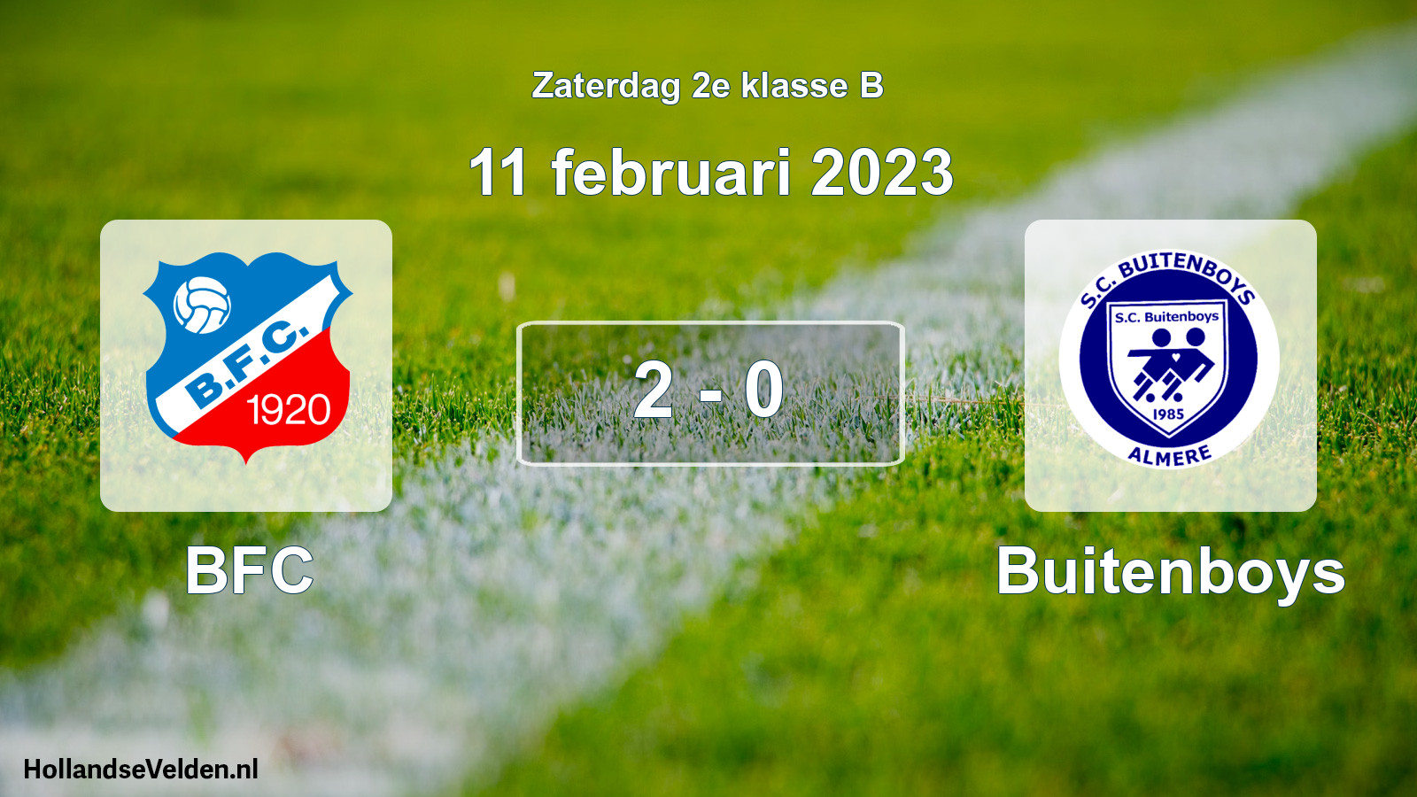 Total number of matches played: BFC - Buitenboys 2 - 0 (11 February 2023)