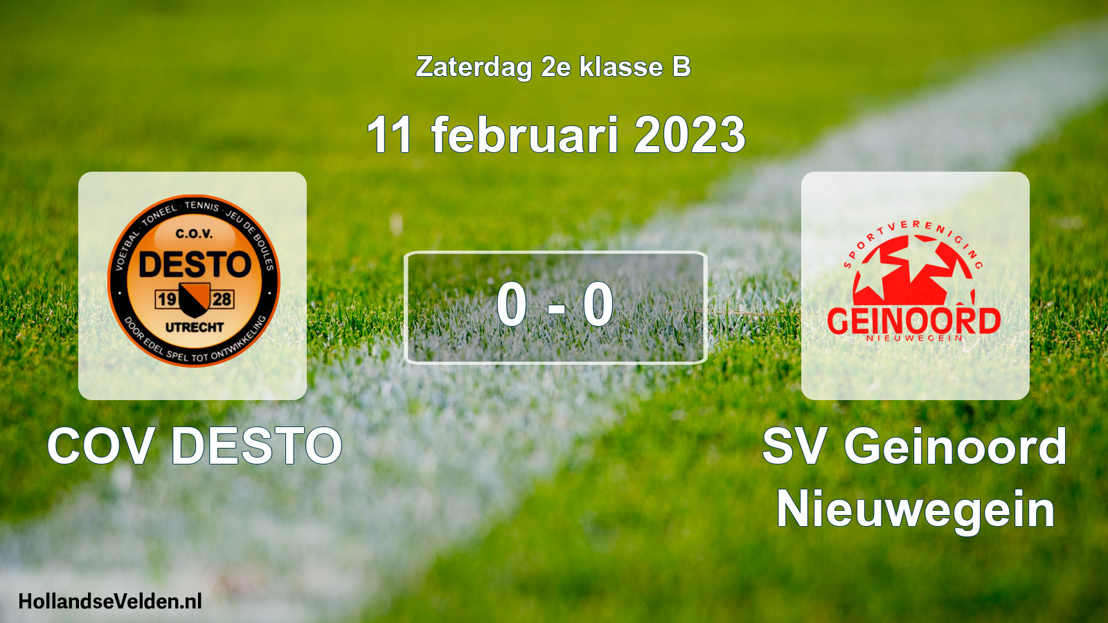 Total number of matches played: COV DESTO - SV Geinoord Nieuwegein 0 - 0 (11 February 2023)