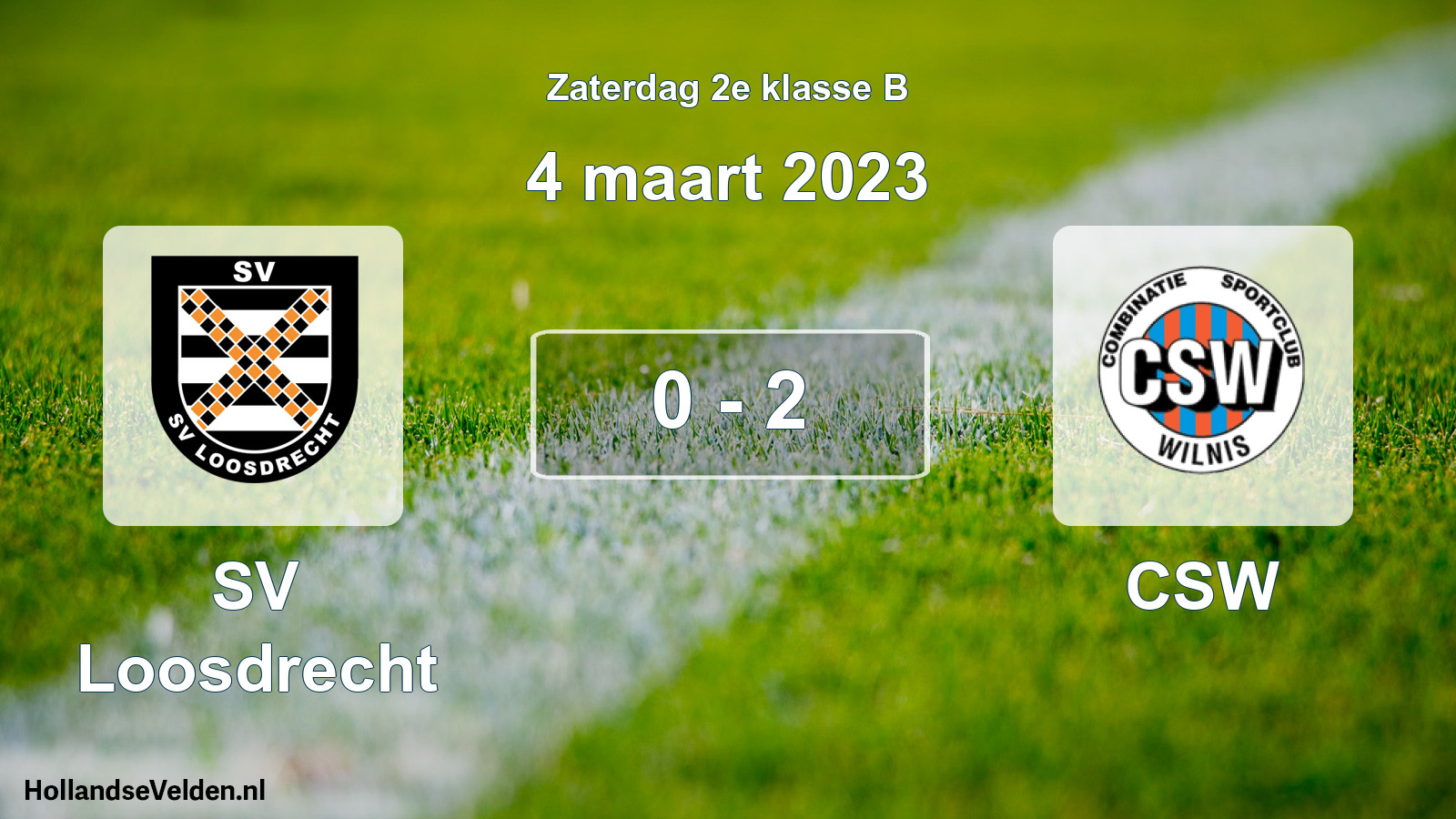 Total number of matches played: SV Loosdrecht - CSW 0 - 2 (4 March 2023)
