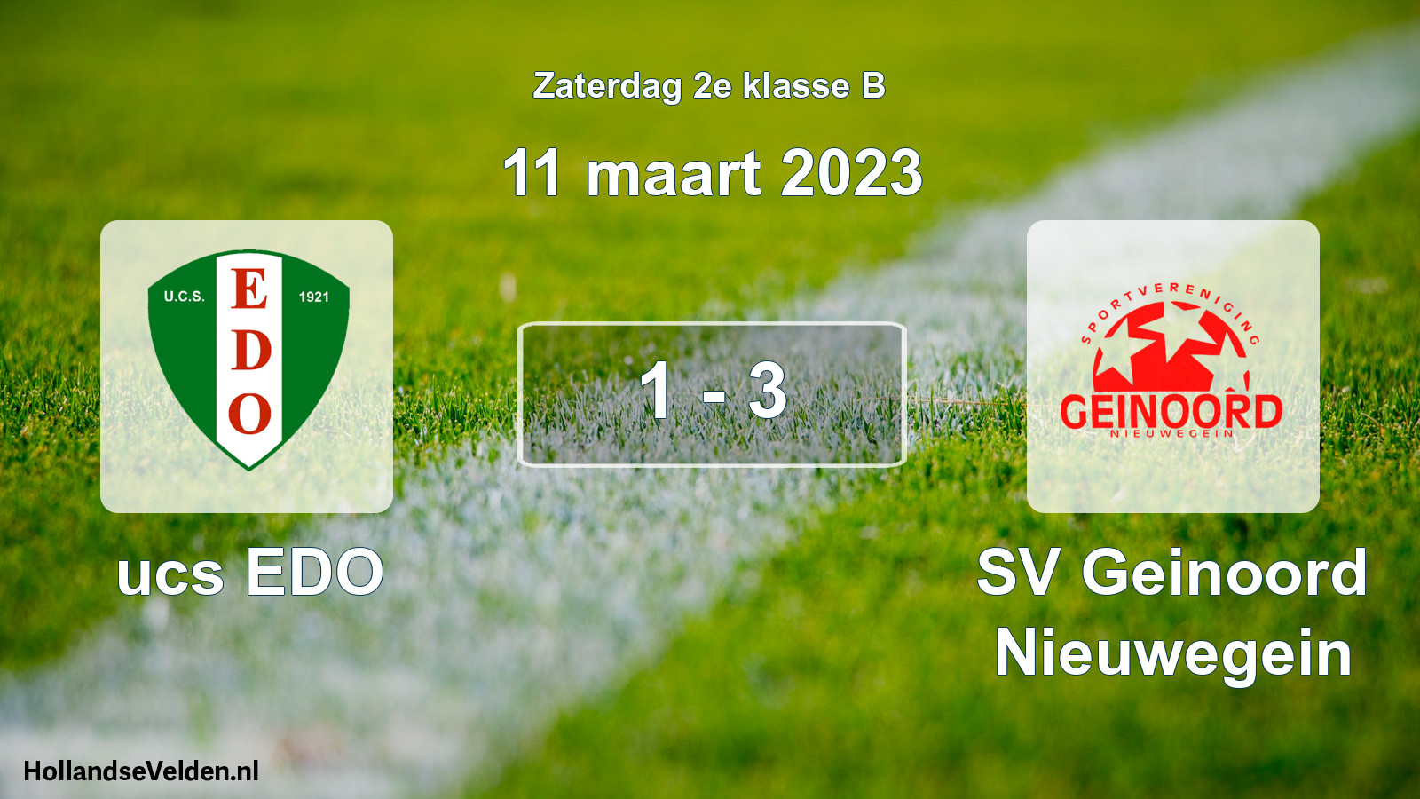 Total number of matches played: ucs EDO - SV Geinoord Nieuwegein 1 - 3 (11 March 2023)