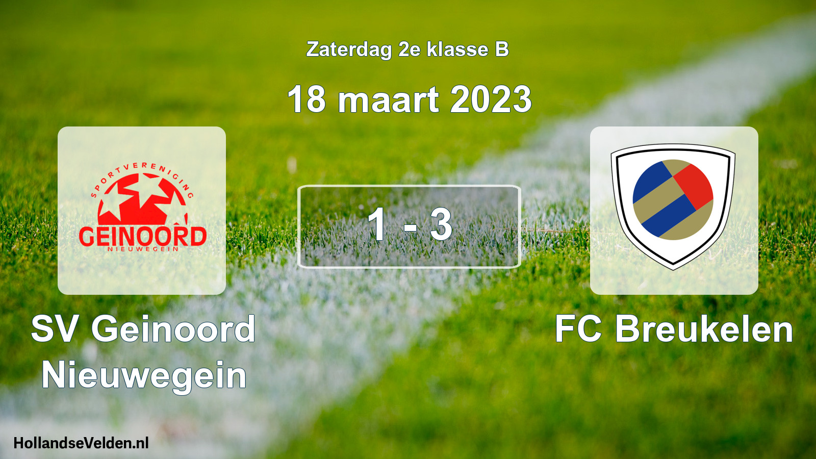 Total number of matches played: SV Geinoord Nieuwegein - FC Breukelen 1 - 3 (18 March 2023)