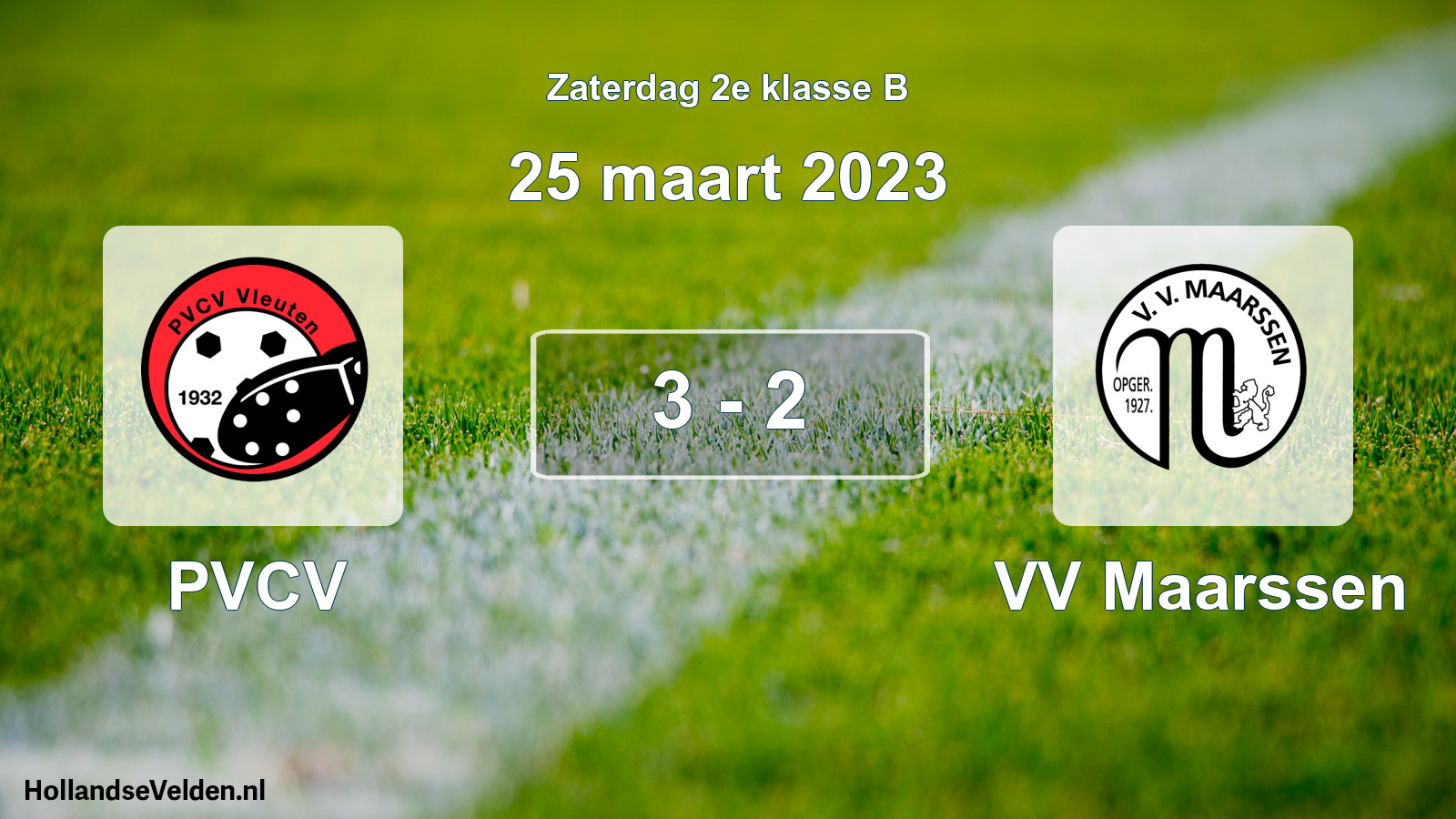 Total number of matches played: PVCV - VV Maarssen 3 - 2 (25 March 2023)