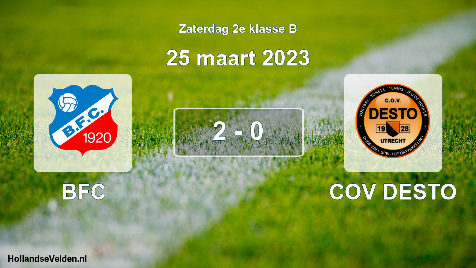 Total number of matches played: BFC - COV DESTO 2 - 0 (25 March 2023)