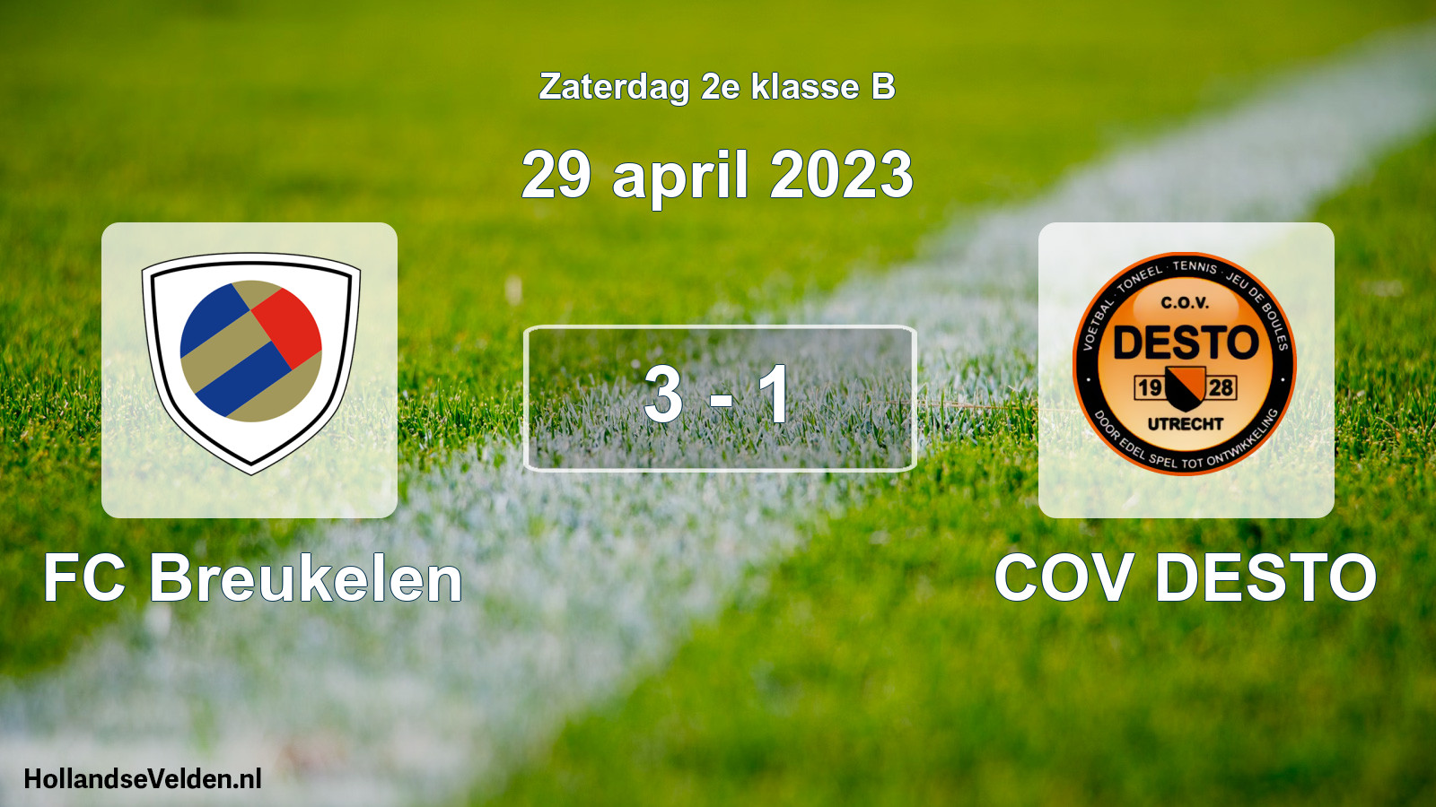 Total number of matches played: FC Breukelen - COV DESTO 3 - 1 (29 April 2023)