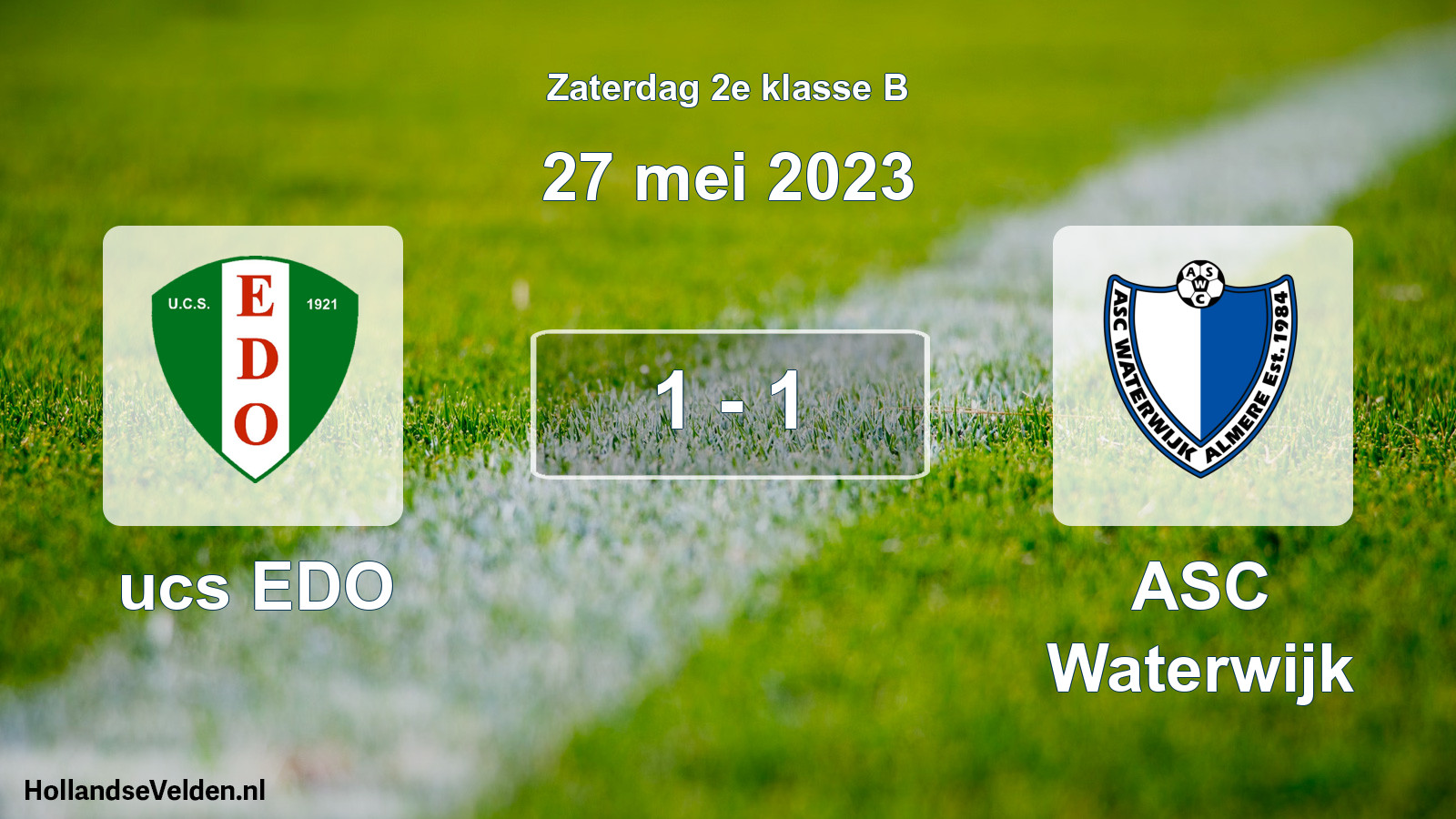 Total number of matches played: ucs EDO - ASC Waterwijk 1 - 1 (27 May 2023)