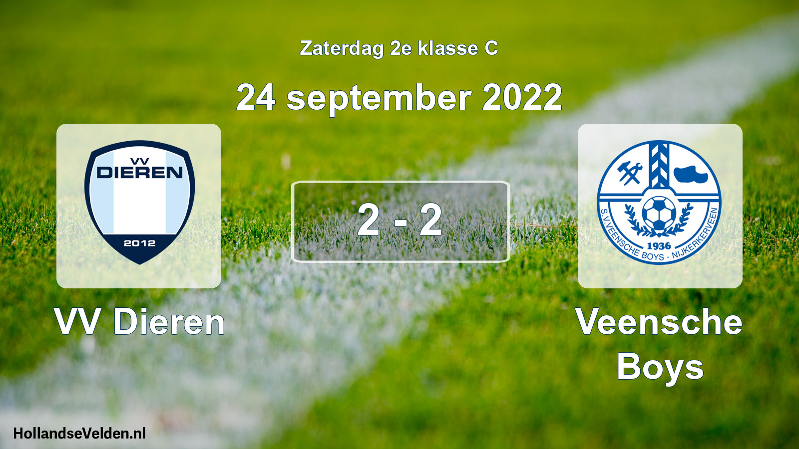 Total number of matches played: VV Dieren - Veensche Boys 2 - 2 (24 September 2022)