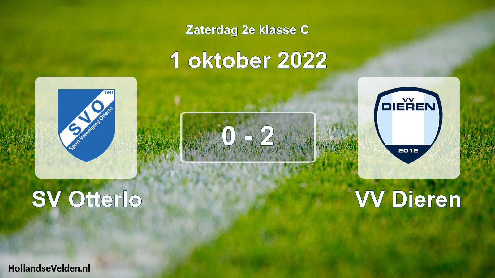 Total number of matches played: SV Otterlo - VV Dieren 0 - 2 (1 October 2022)