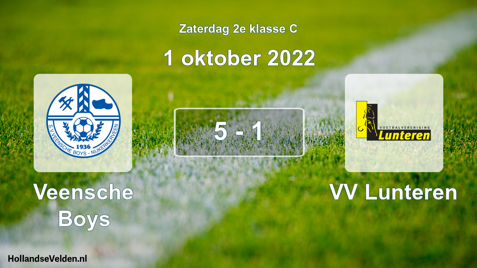 Total number of matches played: Veensche Boys - VV Lunteren 5 - 1 (1 October 2022)