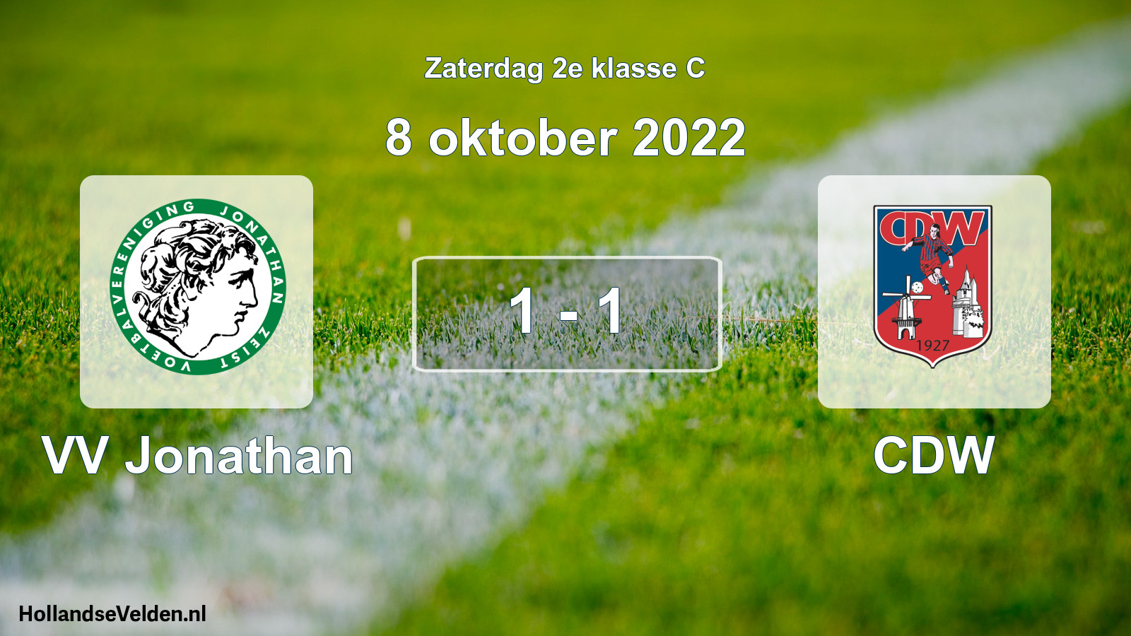Total number of matches played: VV Jonathan - CDW 1 - 1 (8 October 2022)