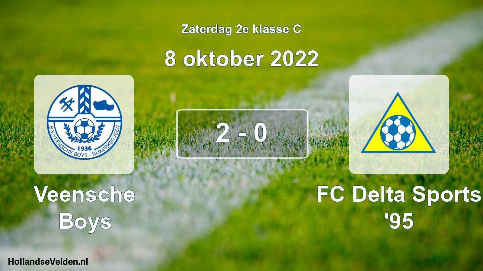 Total number of matches played: Veensche Boys - FC Delta Sports '95 2 - 0 (8 October 2022)